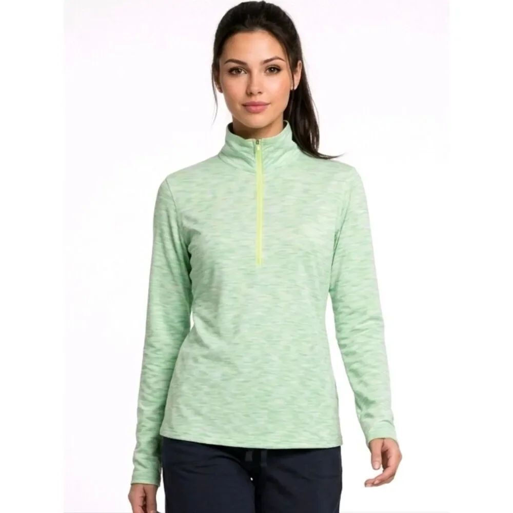 Columbia Sportswear Company Neon Green Half Zip Athletic Sports Pullover…